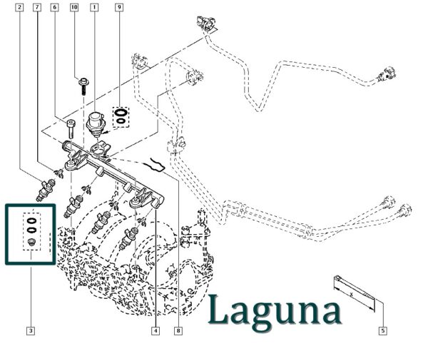7701030449 kit reparação bico injetor renault laguna