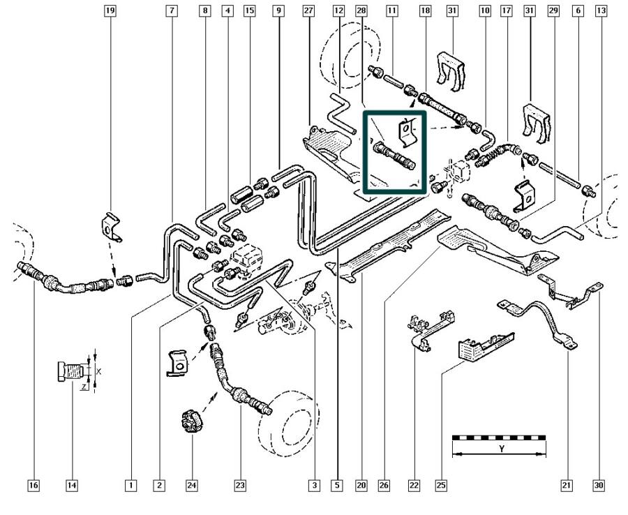 Flexivel Freio Traseiro Renault Kangoo Laguna 7701050073
