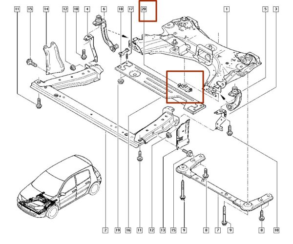 7701059967 porca renault megane ii