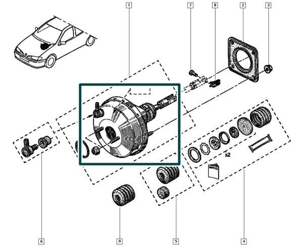 7701206227 servo freio fluence megane