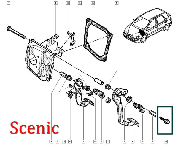 7703002969 parafuso de aço renault logan sandero