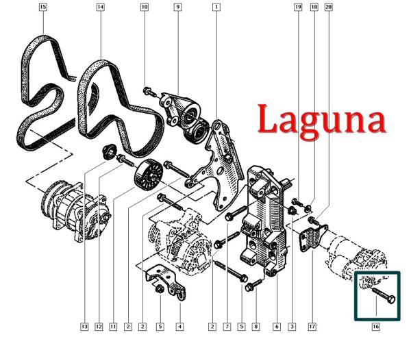 7703002969 parafuso de aço renault logan sandero laguna