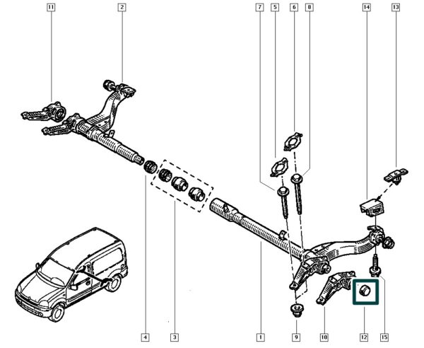 7703074453 tampa plastica vedação caixa direção kangoo