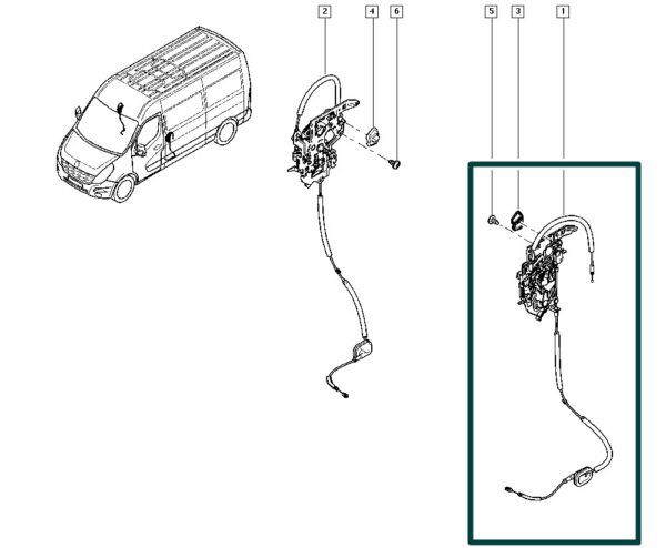 8200766634 fechadura eletrica renault master