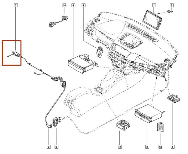 282300003r modulo amplificador antena renault megane fluence