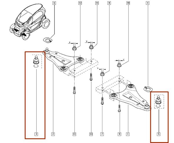 401604793r pivo da bandeja 18mm renault logan sandero megane