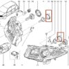 7701063225 tampa de fixação do farol dianteiro renault megane