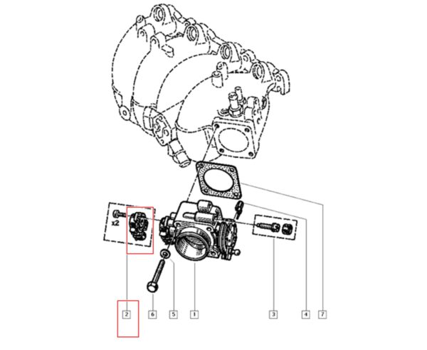 sensor posição de borboleta tps renault master fiat uno 7701204055