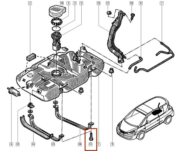 7703620058 parafuso m1 renault master twingo.catcar.b