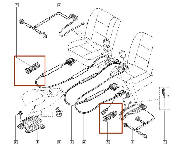 8200682180 sensor de airbag lateral renault clio catcar