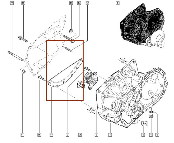 8200775282 tampa fechamento da caixa marcha renault clio