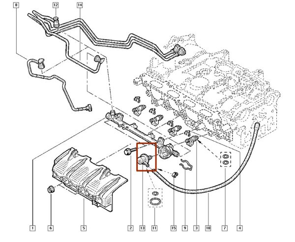 8201221042 regulador de pressão de combustivel renault megane