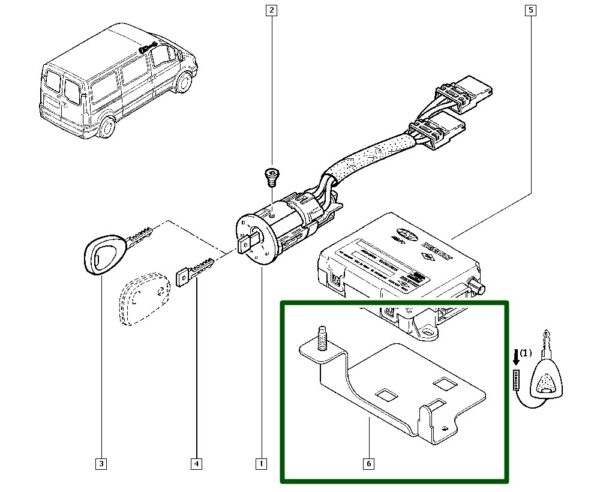 285935304r suporte rastreador renault master