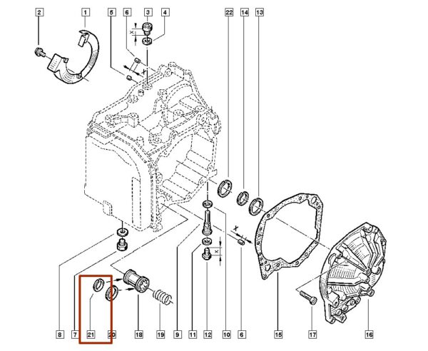 7700875598 anel segmento vedação oleo cambio renault duster catcar