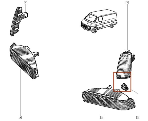 soquete lampada da seta do farol renault trafic 7701349861catcar