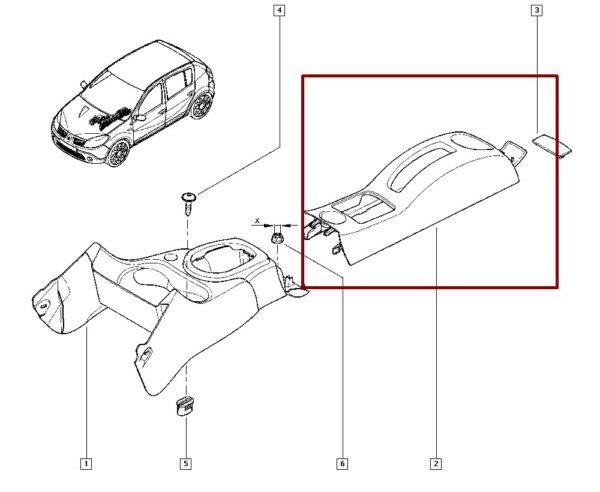 console central freio mão renault loga sandero 8200606465 catcar