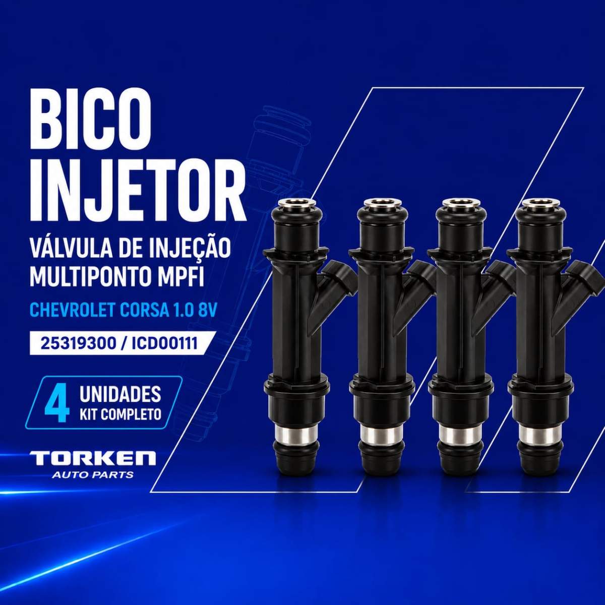 bico injetor mpfi chevrolet corsa 1.0 8v 25319300