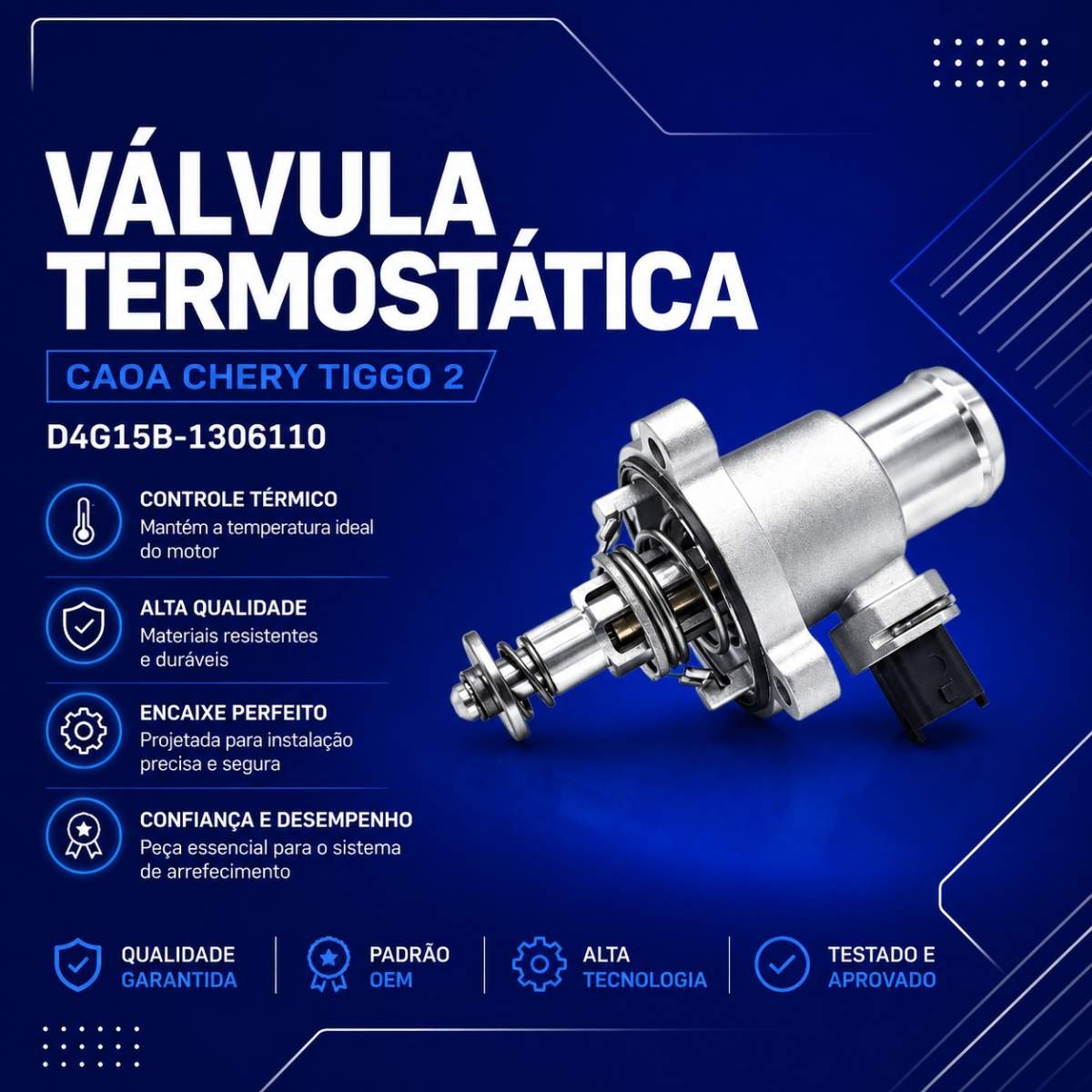 válvula termostática caoa chery tiggo 2 d4g15b 1306110