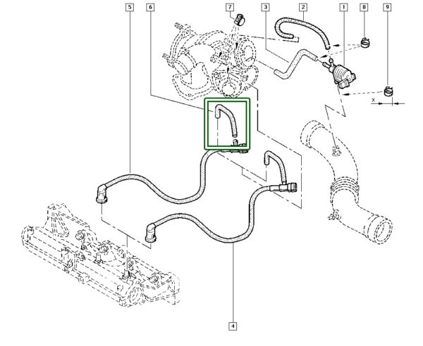 8200256080 mangueira de vacuo renault clio