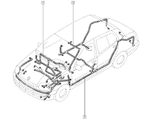 8200258644 chicote eletrico portas renault clio