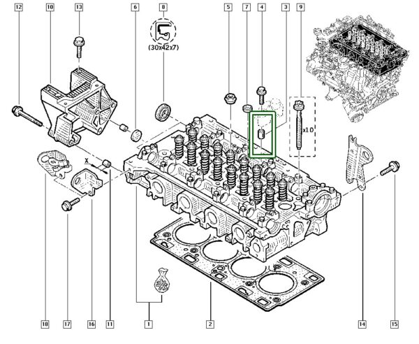 8200594925 anel de fixação comando de valvula renault master