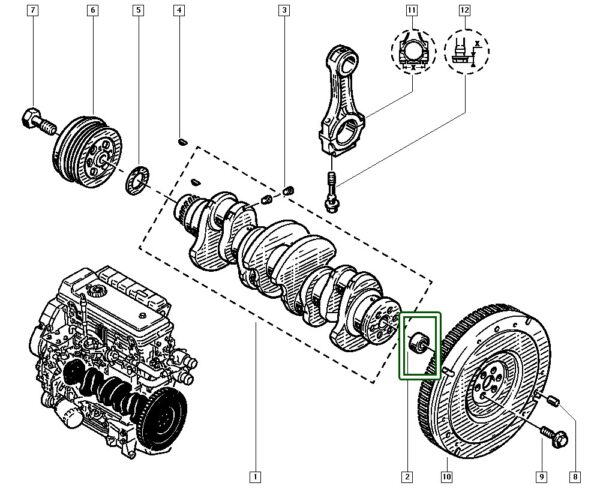 bucha bronze volante motor renault master 7701035682