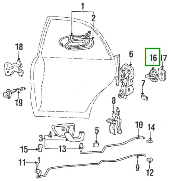 batente porta malas jac j6 diamond 81360 4a000