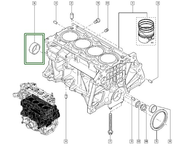 retentor polia do virabrequim renault fluence megane sentra tiida 8201093469