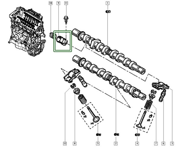 tucho hidraulico renault megane 1.6 16v 8200320561