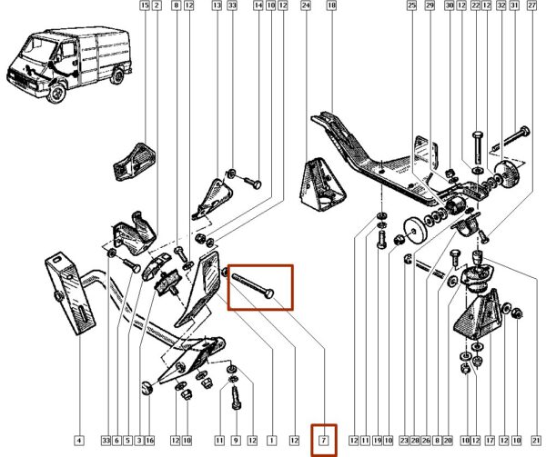 parafuso linha renault m10x 150 125mm 7703101459