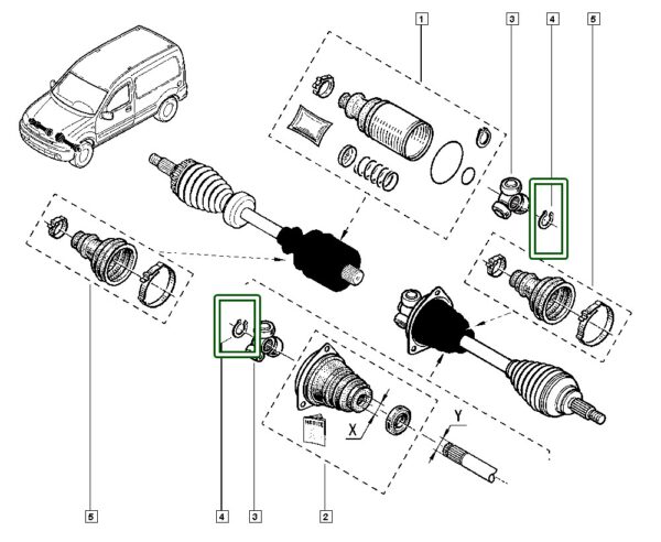 trava renault kangoo trafic laguna megane 7703066085