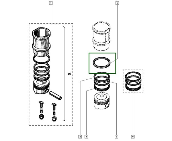 7700859307 oring pistão twingo