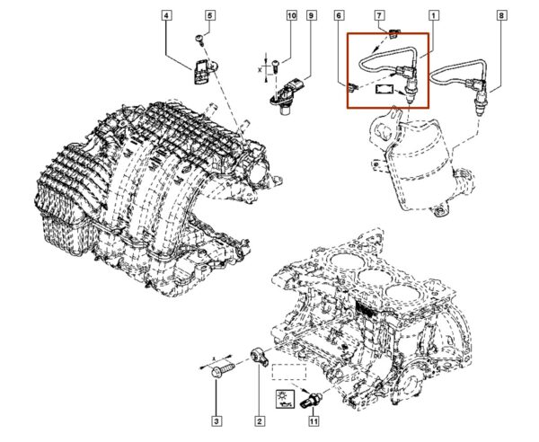 h8201547922 sonda lambda pré e pós catalisador renault logan sandero1.0 3cc 12v