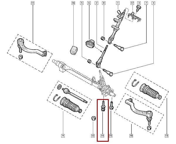 parafuso sextavado m10x125 renault master ii 7703101452