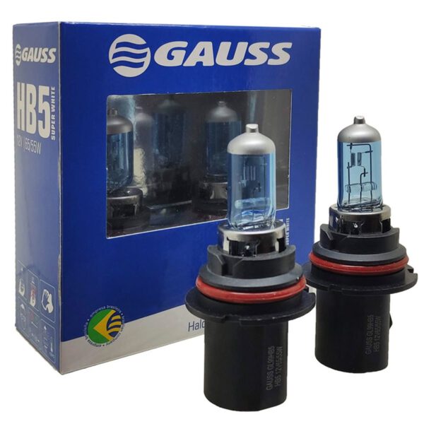 kit lâmpada farol milha gauss hb5 12v 65/55w gl99hb5