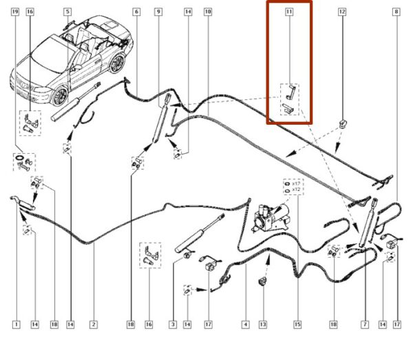 pino trava de aço renault 7701475165