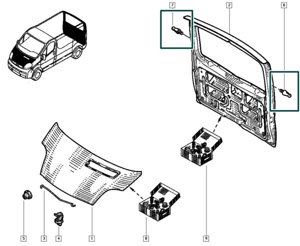 parafuso m8 amortecedor do porta malas renault scenic 8200719624 (cópia)