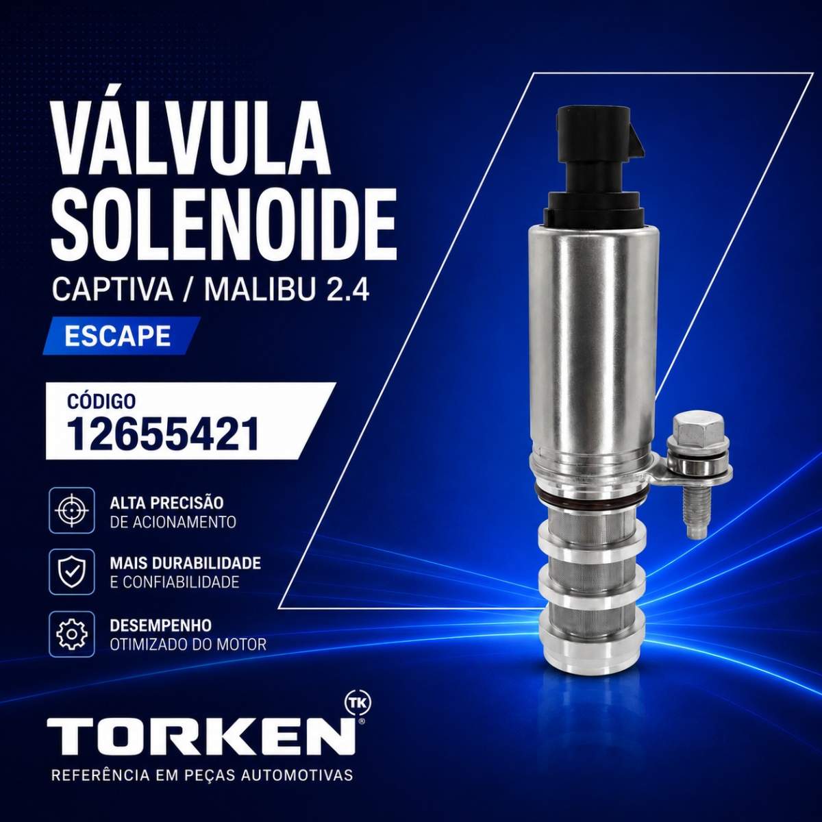 válvula solenoide gm captiva malibu 2.4 escape 12655421