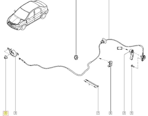 porca roscada de aço renault sandero duster 7703034258