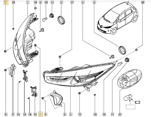 parafuso de aço painel renault m6x100 7703101579