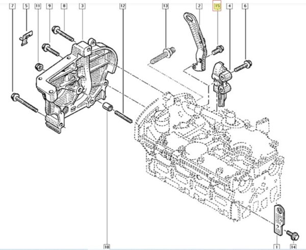 parafuso de aço liga roscado renault mégane 7703602211