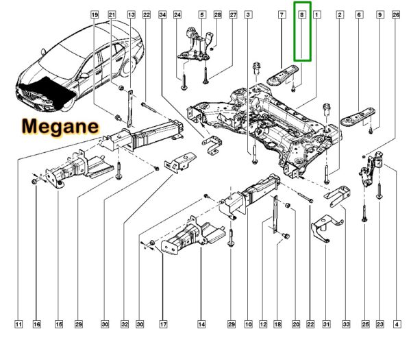 parafuso renault megane 7703602235