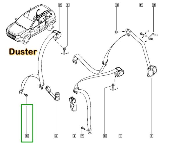 parafuso renault megane 7703602235