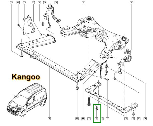 parafuso renault megane 7703602235