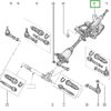 coluna direção escamoteável renault clio ii 8200710933