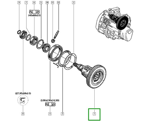 diferencial caixa de marchas renault logan ii 7701767695 (cópia)