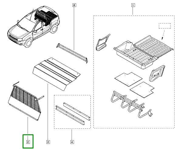grade separação porta malas renault duster 731508982r