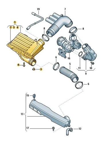cats67 caixa filtro ar volkswagen gol voyage fox 04c129611s (cópia)