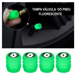 4 hastes valvula do pneu fluorescente renault clio hvp001
