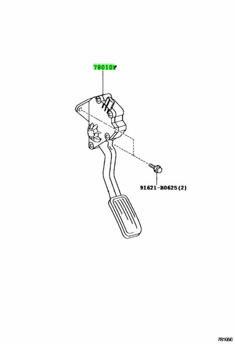 7811033020 - 3 pedal acelerador eletrônico corrola 7811033020